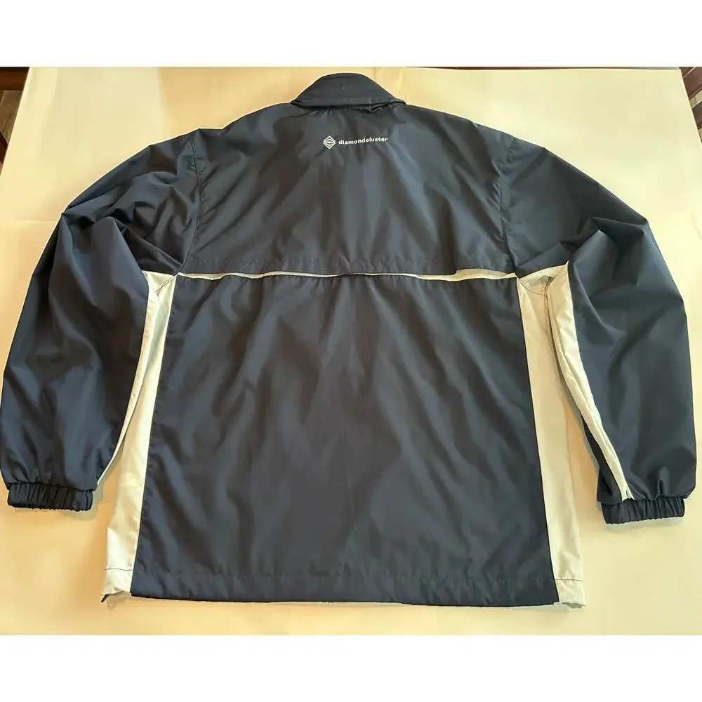 Dunbrooke DX Express Jacket Small Blue Full Zip Windbreaker Rain Jacket Golf